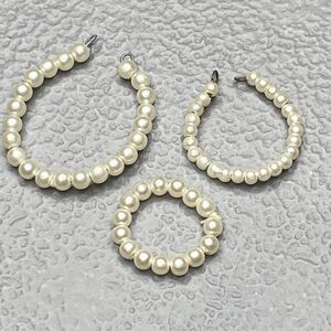 Vintage Barbie Faux Pearl Necklace Wired Beads White 1960s 1970s